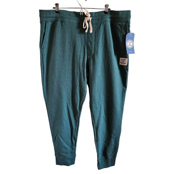 Life Is Good Other - Life Is Good Men's Size XXL NWT Fleece Jogger Elastic Waist DrawString Spruce